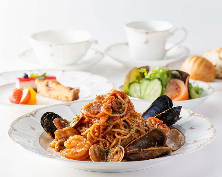 魚介類のスパゲティセット