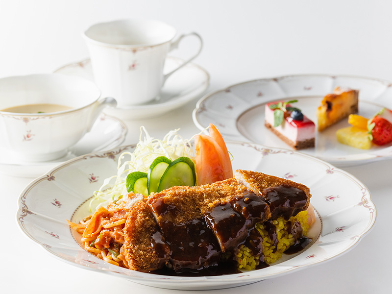 長崎県産豚 ロースカツのトルコライスセット