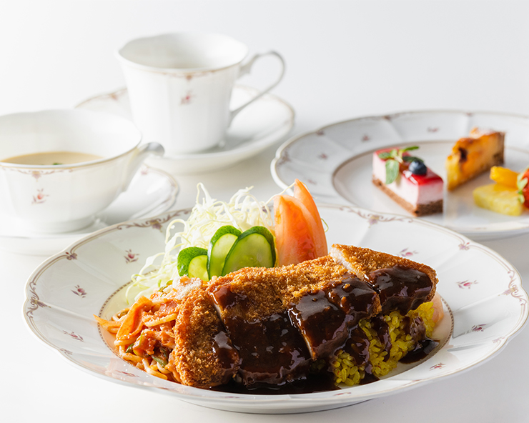 長崎県産豚 ロースカツのトルコライスセット