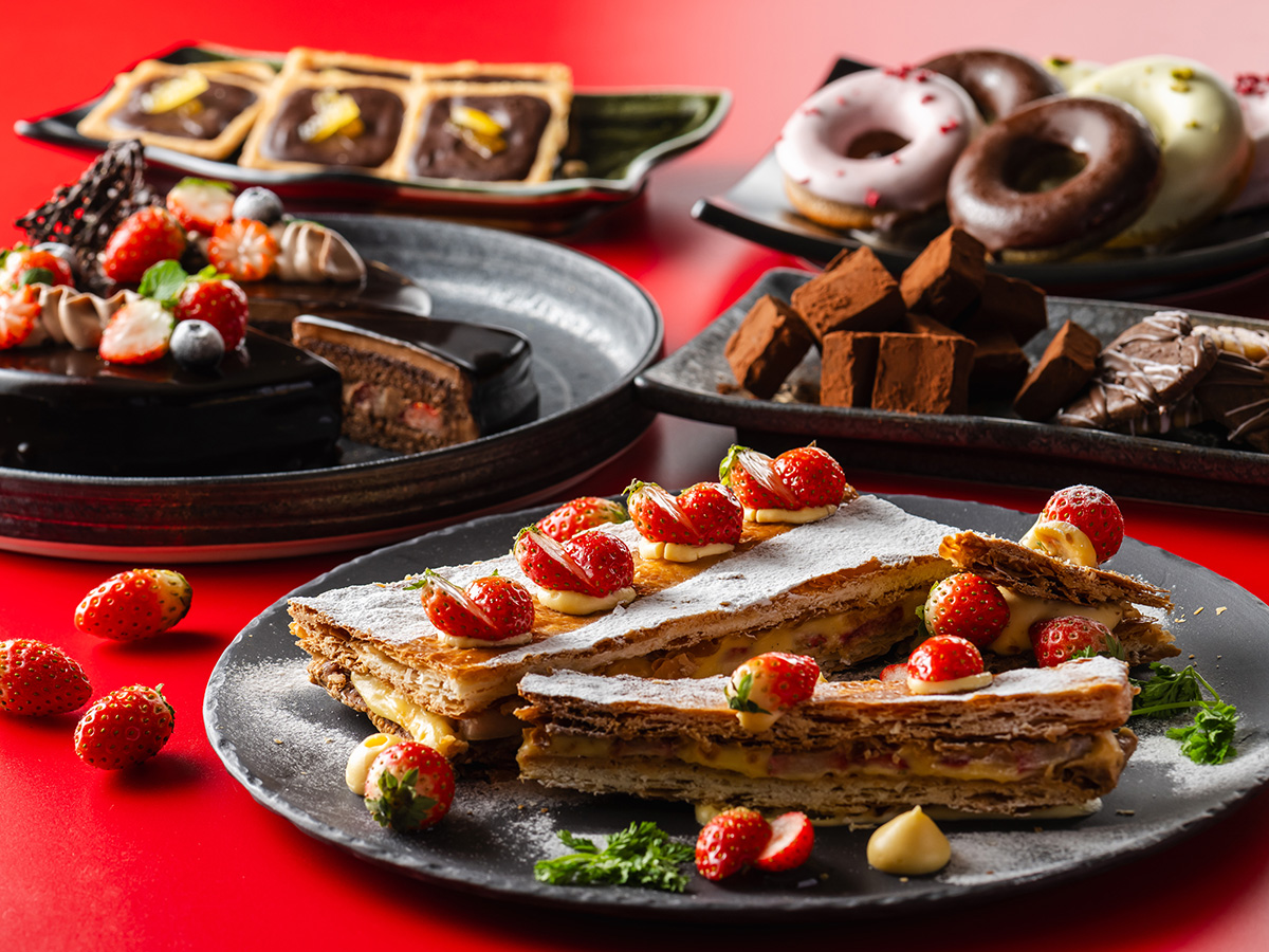 2月　バレンタインスイーツとパスタ＆サラダ